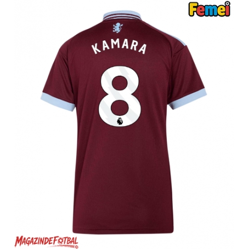 Aston Villa Boubacar Kamara #8 Tricou Fotbal Replică 2026-27 Femei Acasa Aston Villa Boubacar Kamara #8 Tricou Fotbal Replică 2026-27 Femei Acasa